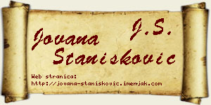 Jovana Stanišković vizit kartica